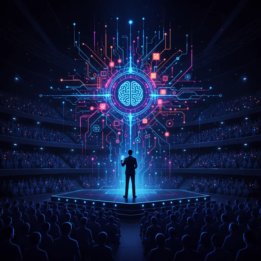 Sam Altman speaking at AI conference